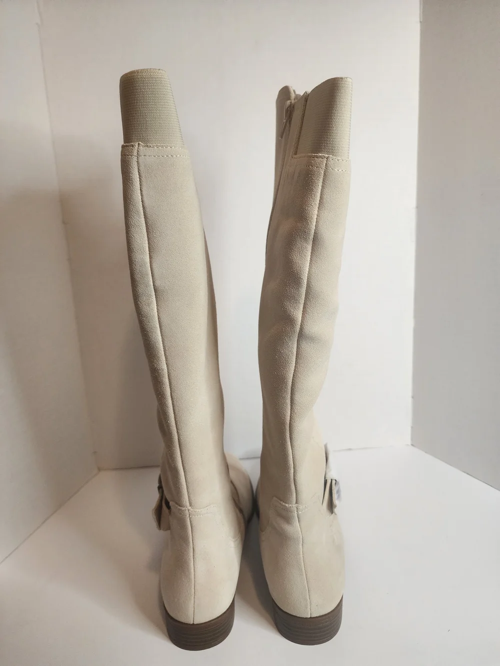 Naturalizer Jayden Tall Boot Beige Suede Boots Women's Sz 12 NIB